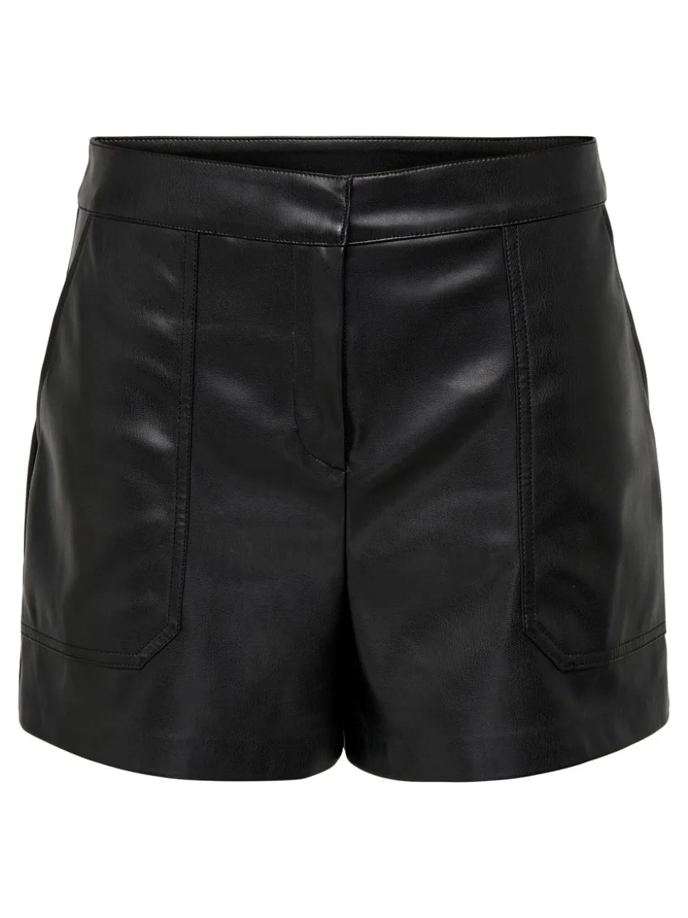 ONLTRICIA Vita media Baggy Fit Pantaloncini in finta pelle