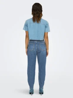 ONLTROY Vita alta Carrot Fit Lunghezza alla caviglia Jeans