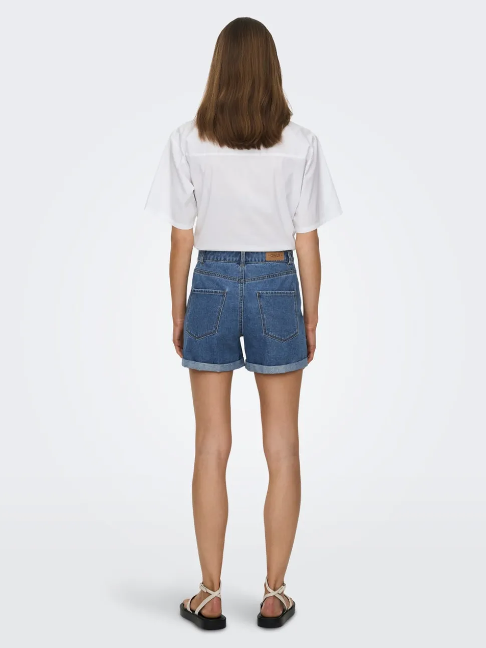 ONLVEGA Vita alta Regular Fit Bermuda in jeans