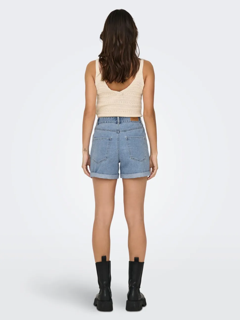 ONLVEGA Vita alta Regular Fit Bermuda in jeans
