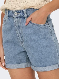 ONLVEGA Vita alta Regular Fit Bermuda in jeans