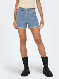 ONLVEGA Vita alta Regular Fit Bermuda in jeans