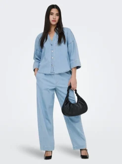 ONLVIX Vita media Barrel fit Jeans