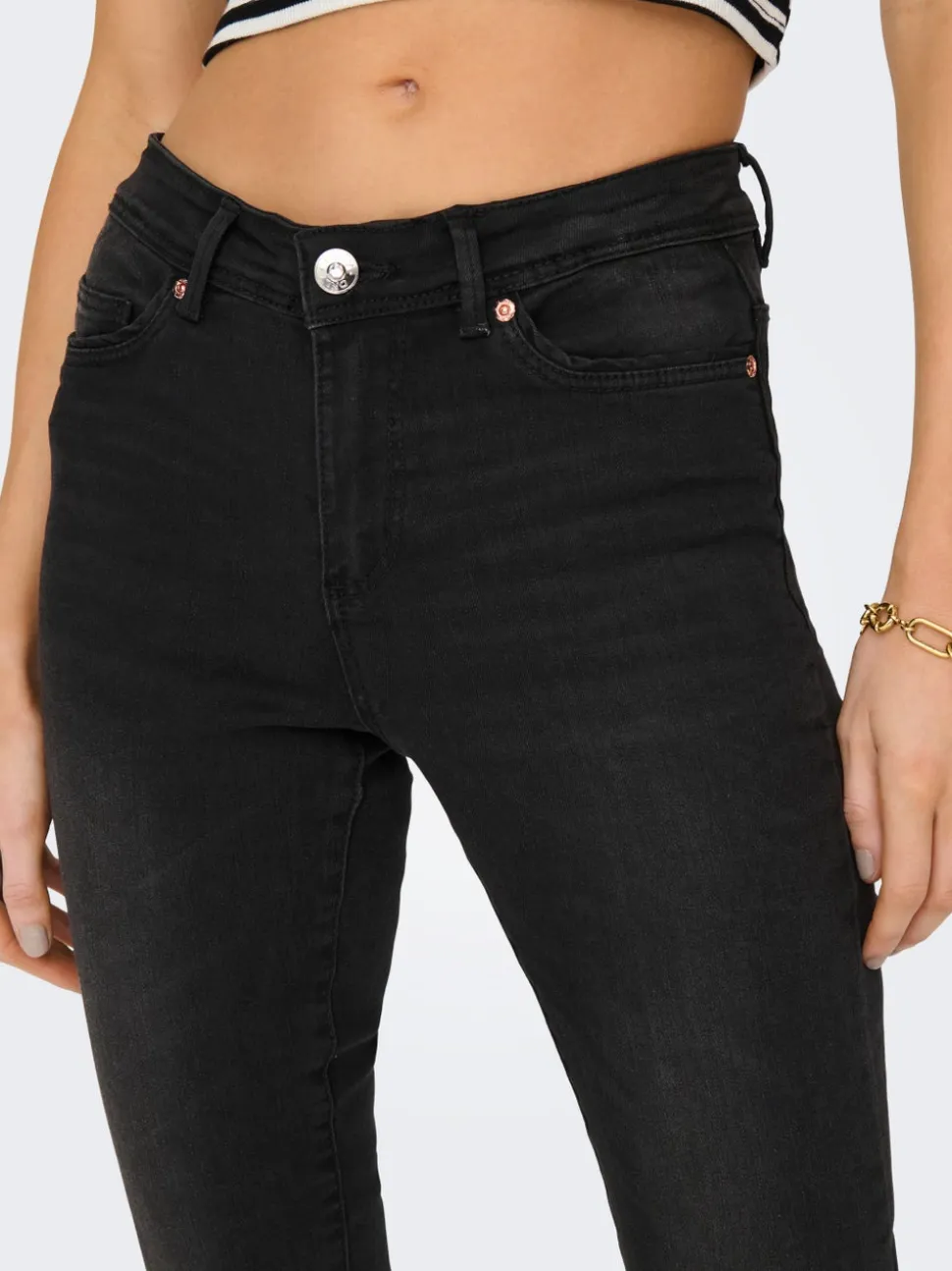 ONLWAUW Vita media Skinny Fit Jeans