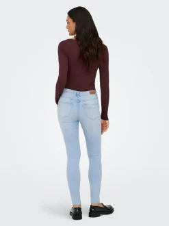 ONLWAUW Vita media Skinny Fit Jeans