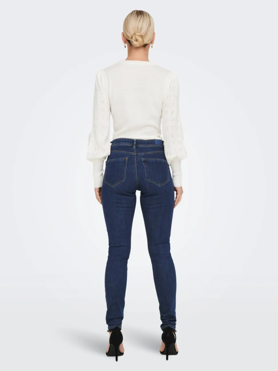 ONLWAUW Vita media Skinny Fit Jeans