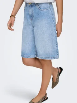 ONLZAGU-DORSI Vita media Loose Fit Bermuda in jeans
