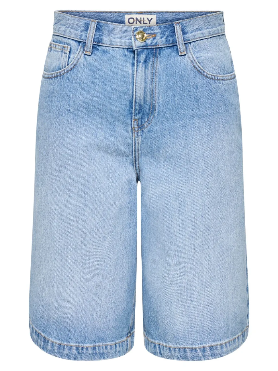 ONLZAGU-DORSI Vita media Loose Fit Bermuda in jeans