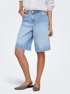 ONLZAGU-DORSI Vita media Loose Fit Bermuda in jeans