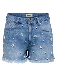 ONLZUMA Vita media Regular Fit Bermuda in jeans