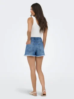 ONLZUMA Vita media Regular Fit Bermuda in jeans