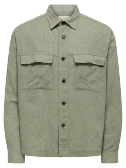 ONSCAIDEN Lino Giacca camicia