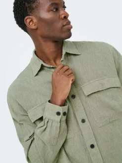 ONSCAIDEN Lino Giacca camicia