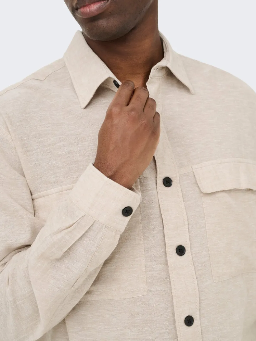 ONSCAIDEN Lino Giacca camicia