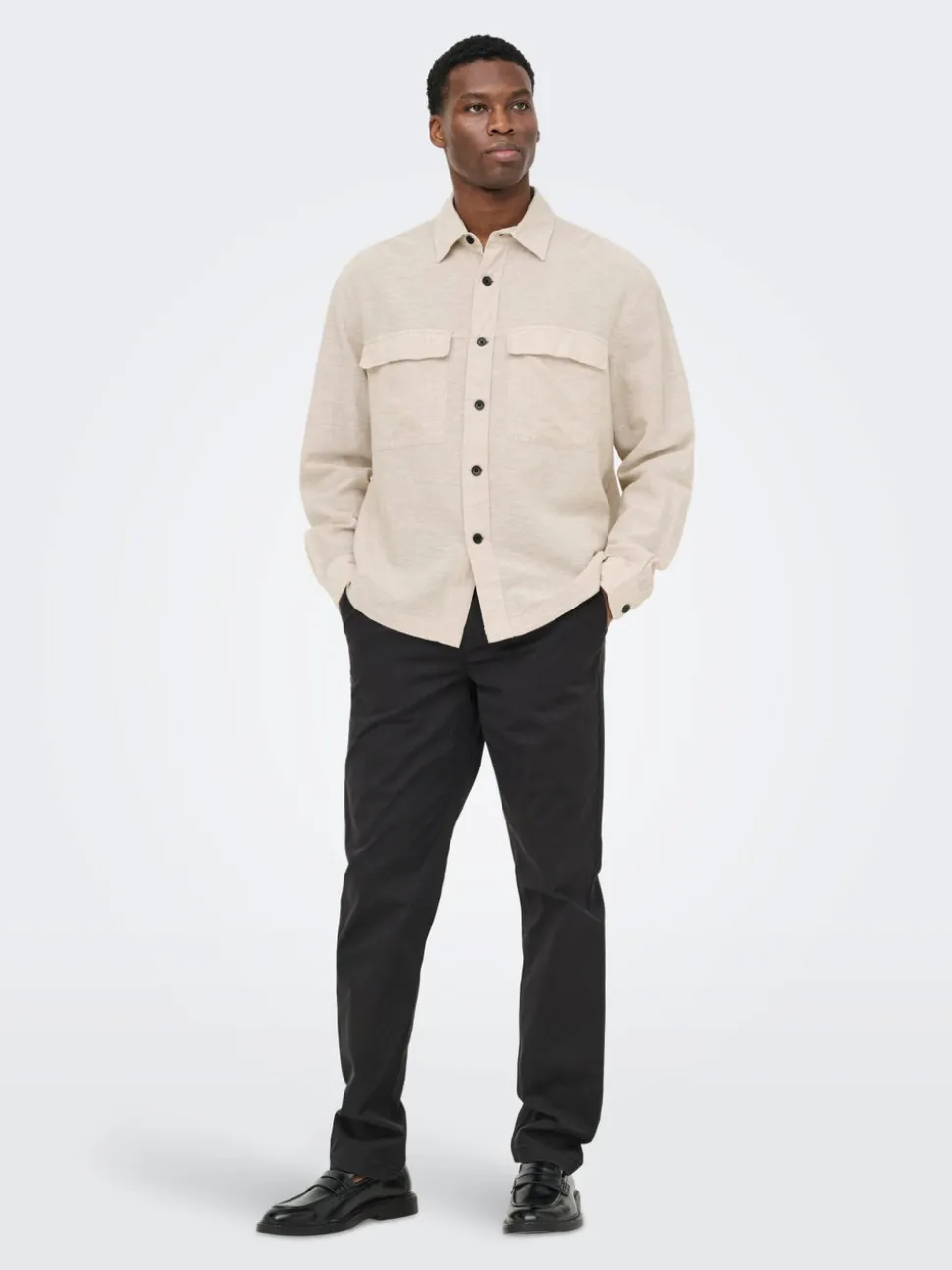 ONSCAIDEN Lino Giacca camicia