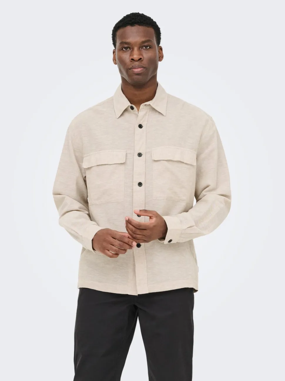 ONSCAIDEN Lino Giacca camicia