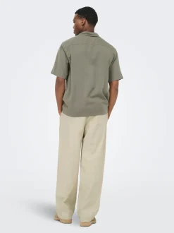 ONSDAVES Wide Leg Fit Lino Pantaloni