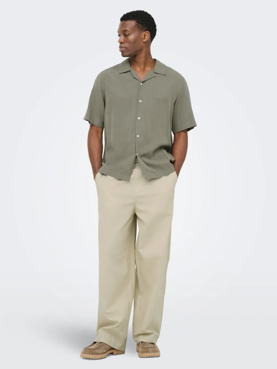 ONSDAVES Wide Leg Fit Lino Pantaloni