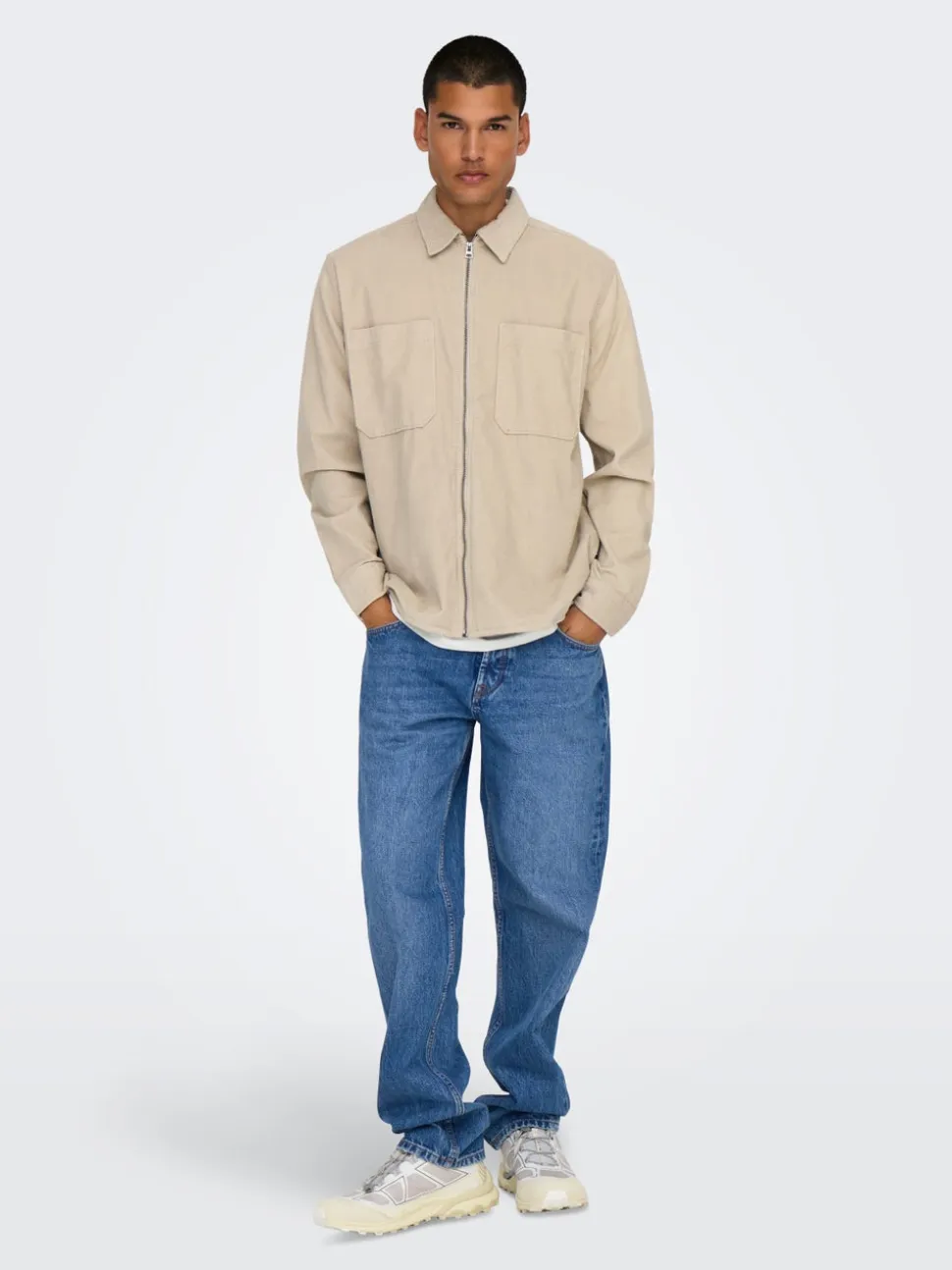 ONSEDGE Vita media Straight Fit Jeans