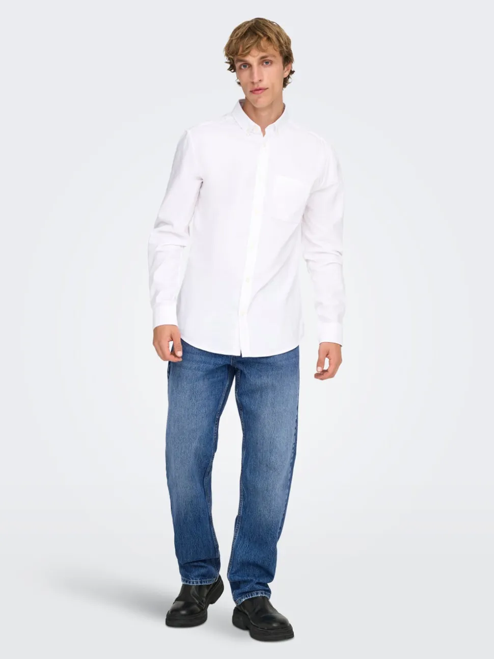 ONSEDGE Vita media Straight Fit Jeans