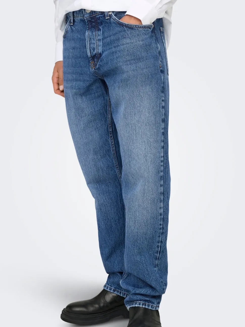 ONSEDGE Vita media Straight Fit Jeans