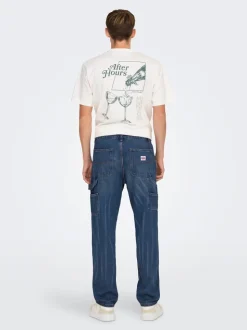 ONSEDGE Vita media Straight Fit Jeans
