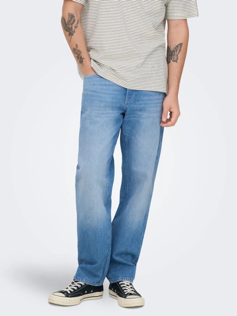 ONSEDGE Vita media Straight Fit Jeans