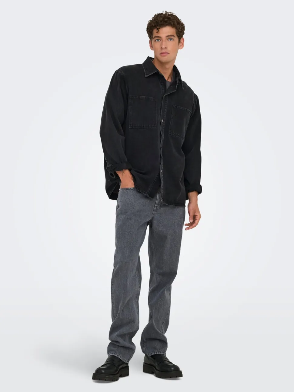 ONSEDGE Vita media Straight Fit Jeans
