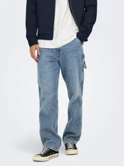 ONSEDGE Vita media Straight Fit Jeans