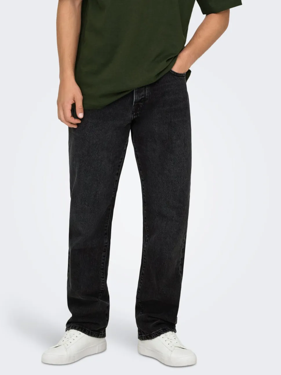 ONSEDGE Vita media Straight Fit Jeans