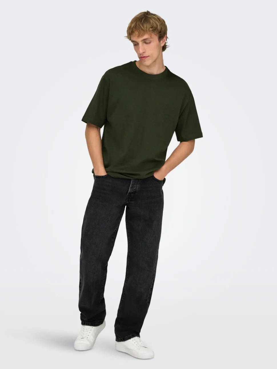 ONSEDGE Vita media Straight Fit Jeans