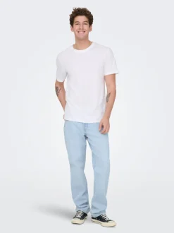 ONSEDGE Vita media Straight Fit Jeans
