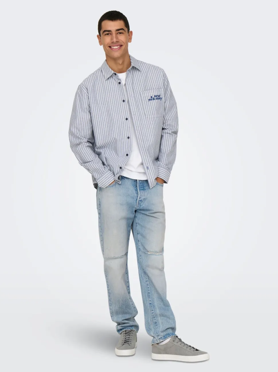 ONSEDGE Vita media Straight Fit Jeans