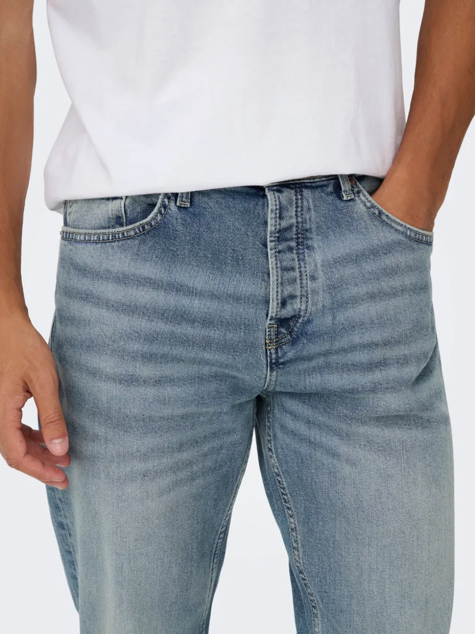 ONSEDGE Vita media Straight Fit Jeans