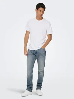 ONSEDGE Vita media Straight Fit Jeans