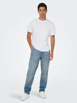 ONSEDGE Vita media Straight Fit Jeans
