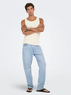 ONSEDGE Vita media Straight Fit Jeans