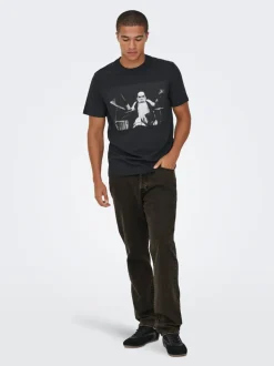 ONSEDGE Vita media Straight Fit Jeans