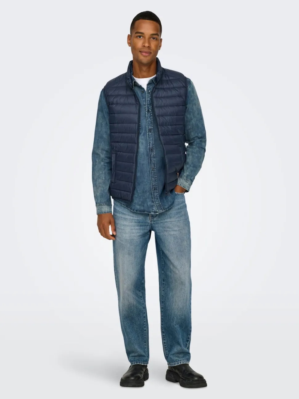 ONSEDGE Vita media Straight Fit Jeans