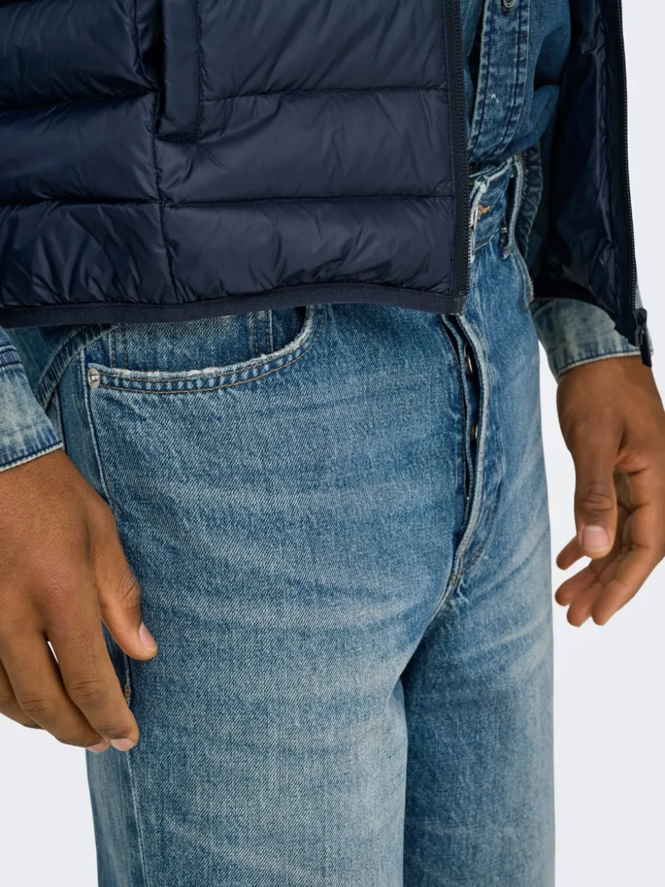 ONSEDGE Vita media Straight Fit Jeans
