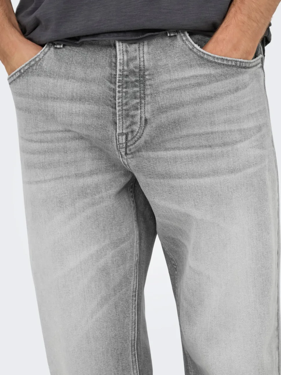 ONSEDGE Vita media Straight Fit Jeans