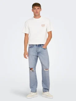 ONSEDGE Vita media Straight Fit Jeans
