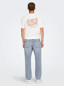 ONSEDGE Vita media Straight Fit Jeans