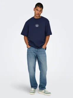 ONSEDGE Vita media Straight Fit Jeans