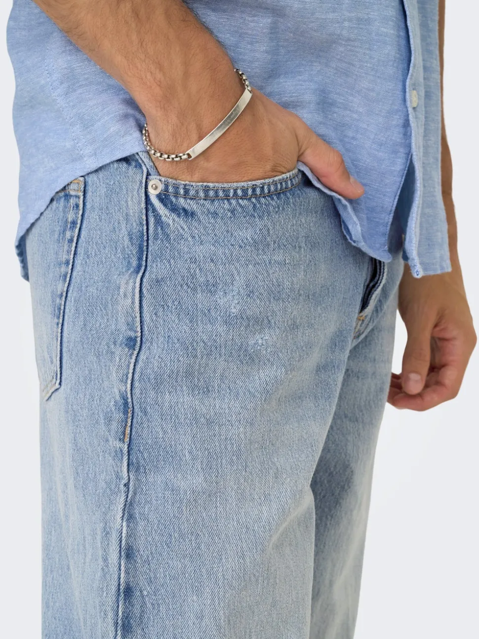 ONSFADE Vita media Loose Fit Jeans