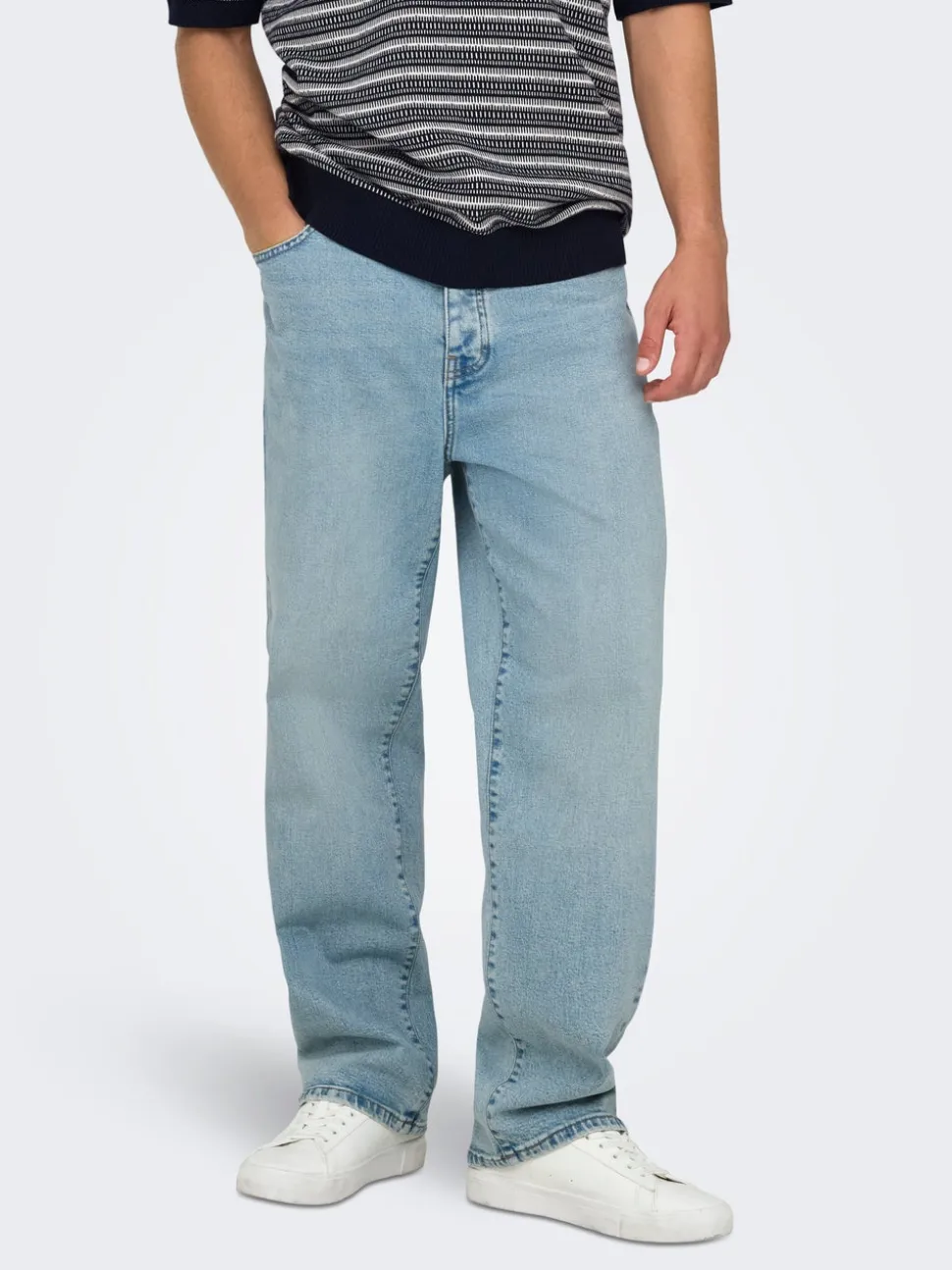 ONSFADE Vita media Loose Fit Strecth Jeans