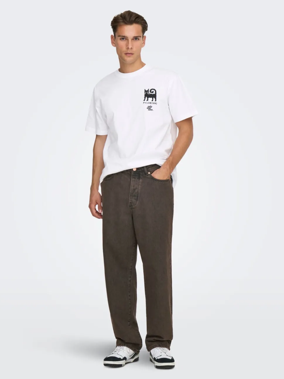 ONSFADE Vita media Loose Fit Jeans