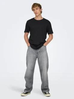 ONSFADE Vita media Loose Fit Strecth Jeans