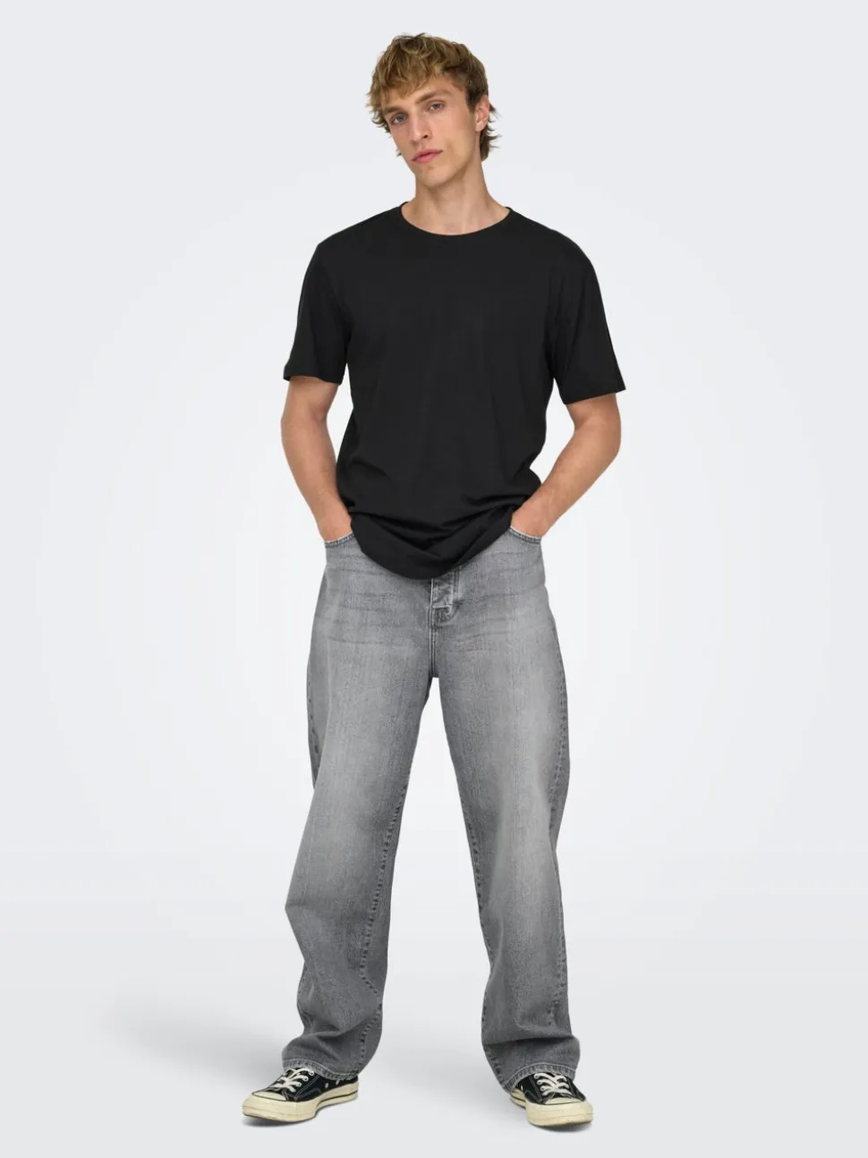 ONSFADE Vita media Loose Fit Strecth Jeans