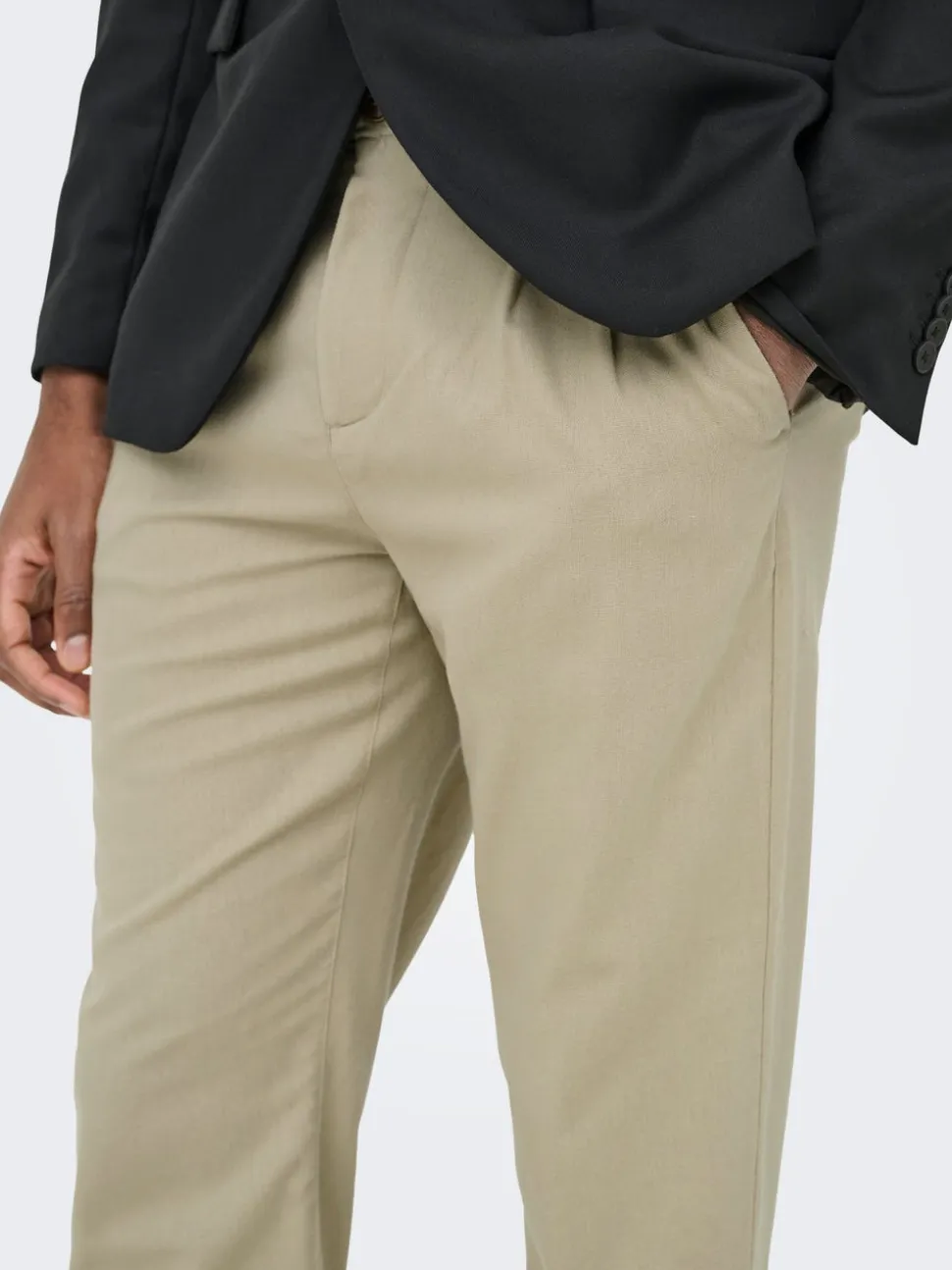 ONSLEO Tapered Fit - Cropped Lino Pantaloni chino
